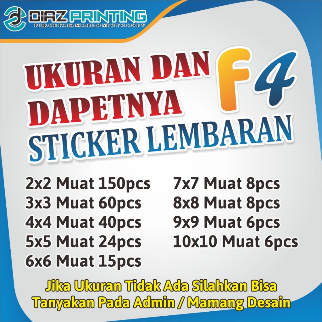 

Stiker Camel Lembaran F4