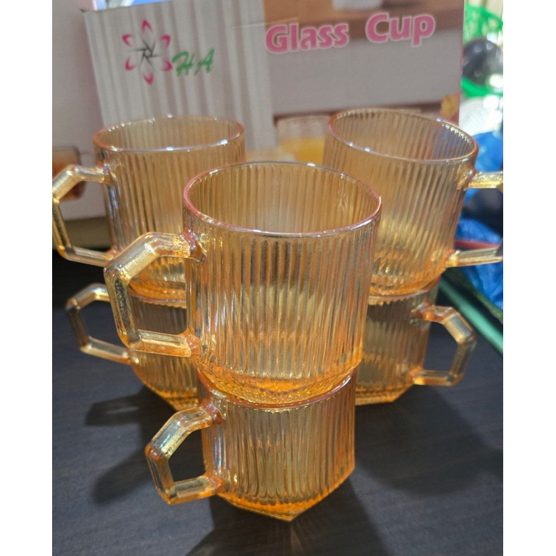 Gelas kaca mewah set 6 / gelas hampers mewah