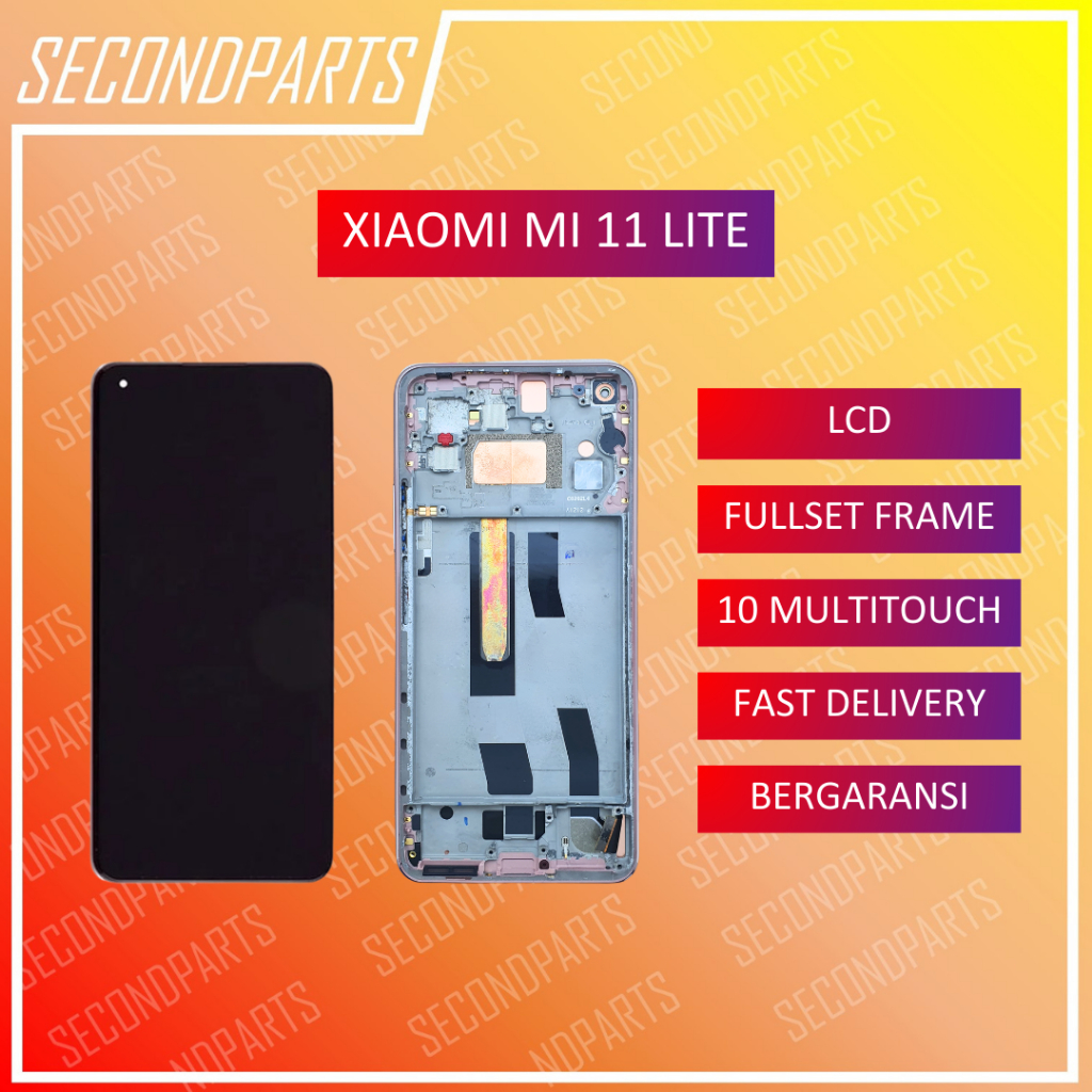 LCD FULLSET FRAME XIAOMI MI11 MI 11 LITE ORIGINAL COPOTAN