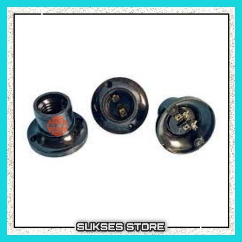 Fitting Plafon Hitam Broco / Fitting Lampu Duduk