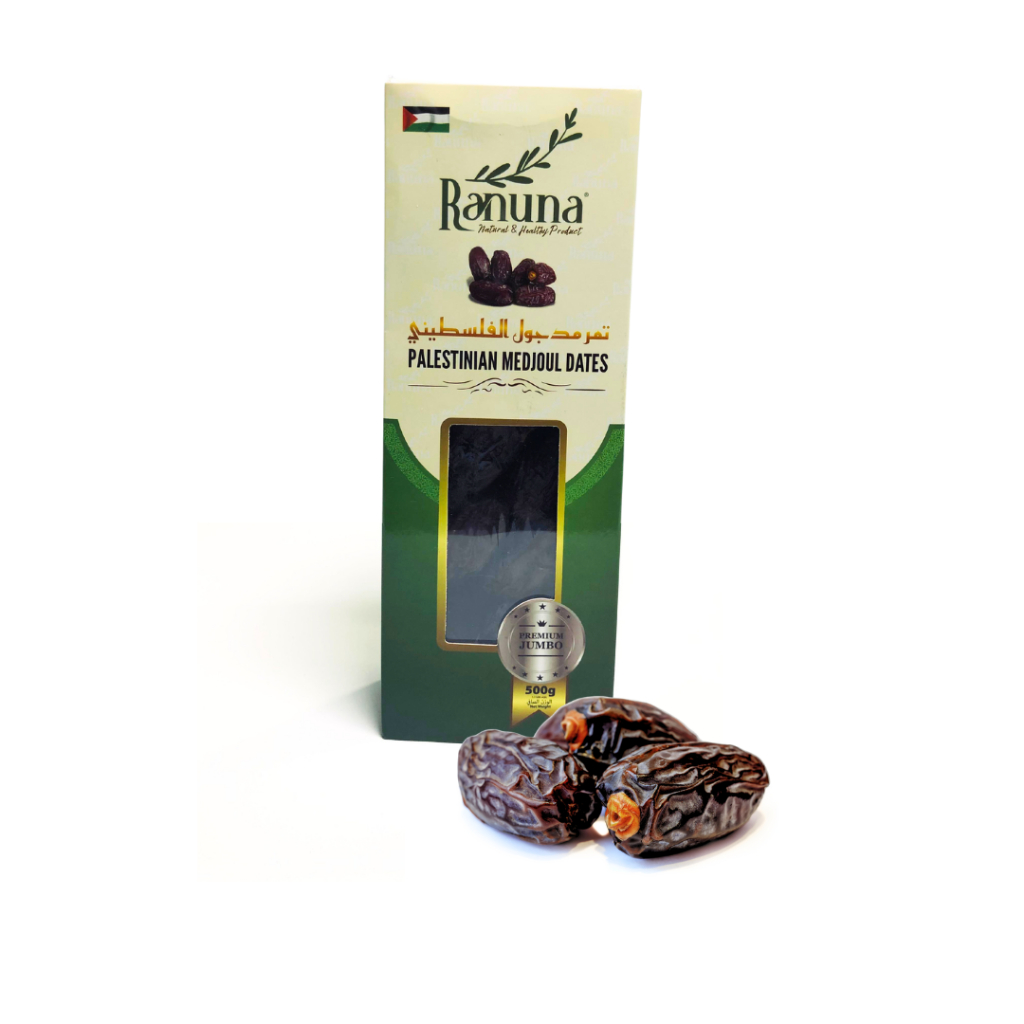 

Kurma Medjool Raruna Palestine 500g / Palestinian Medjoul Dates 500g / Kurma Medjool 500g / Kurma Medjoul Palestine 500g