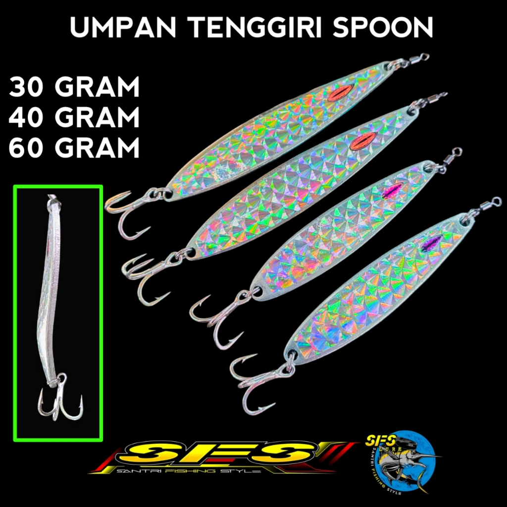 Umpan spoon tenggiri umpan spoon umpan casting tengiri umpan pancing spoon jig umpan spon umpan panc