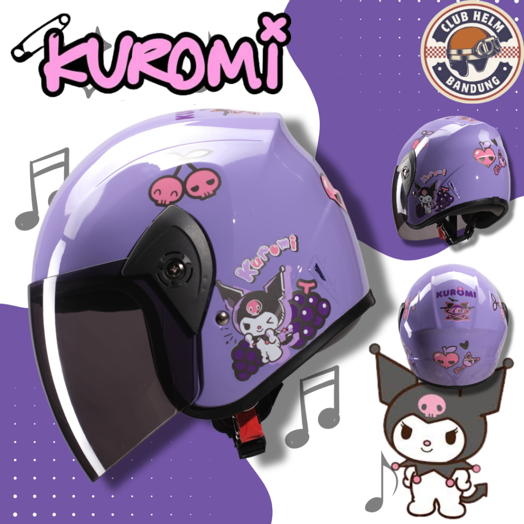 Helm Remaja Dewasa Unisex Karakter Kuromi Melody Cinnamoroll Tom N Jerry Laki Laki Perempuan Pria XL