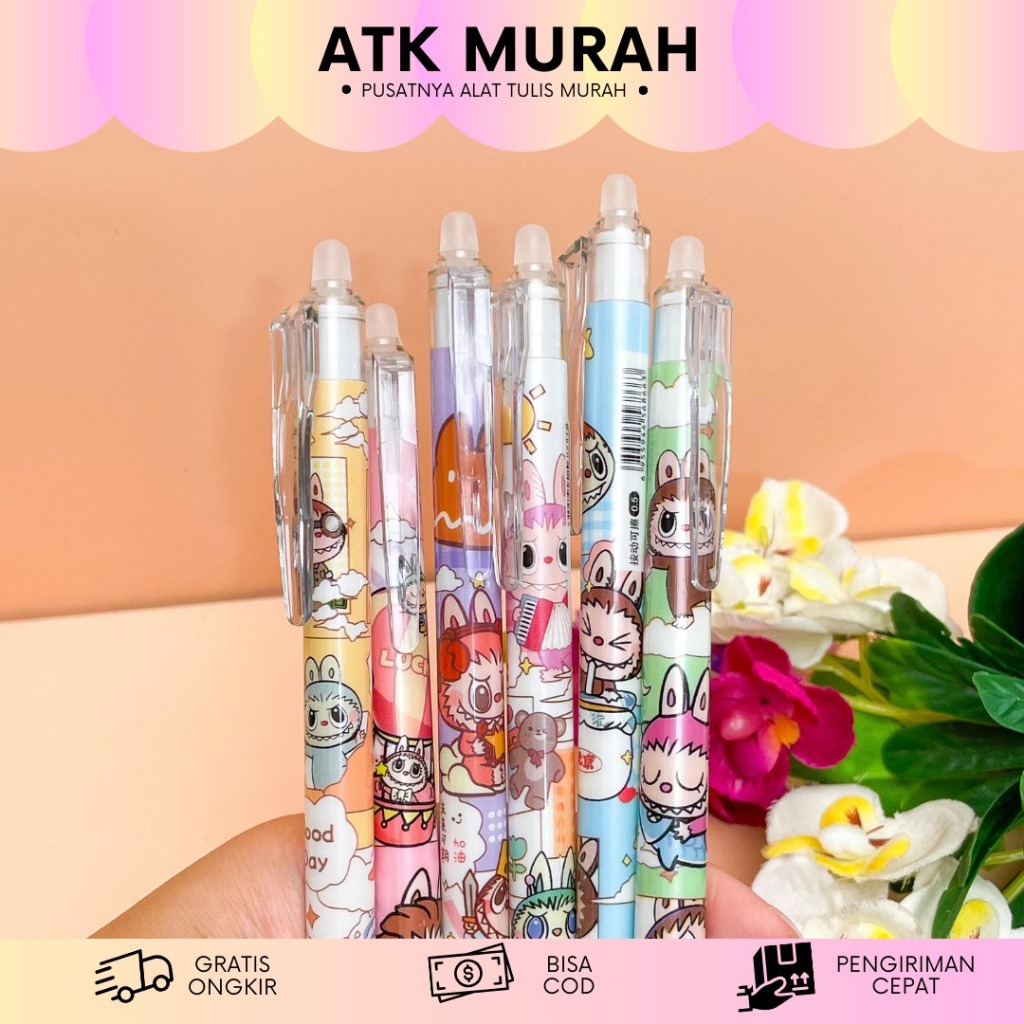 

PULPEN CETEK ERASEABLE LABUBU PC-1797 EREASABLE LUCU IMUT KADO UNIK TERMURAH ALAT TULIS KANTOR COD