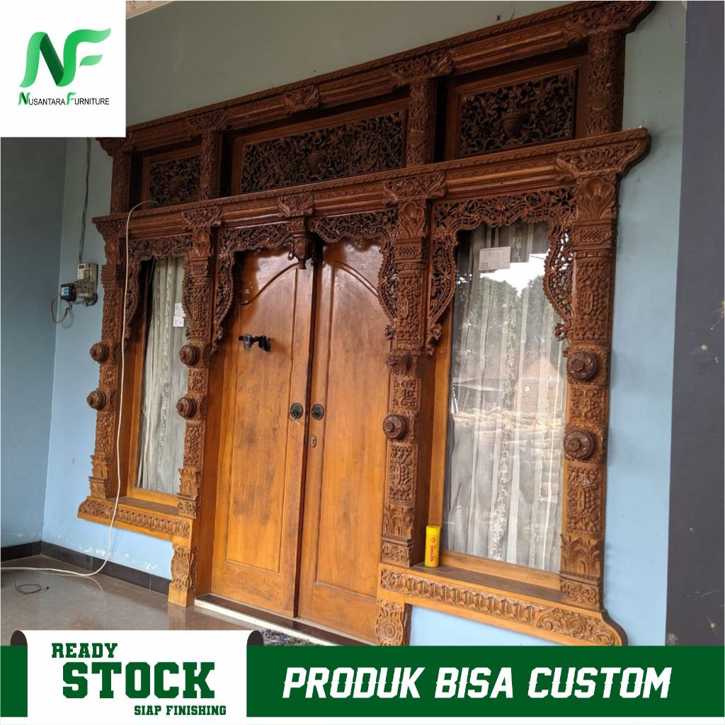 PINTU UKIR JEPARA PINTU GEBYOK UKIR JATI JENDELA KACA GEBYOK JAWA KUNO PINTU RUMAH GEBYOK FULL UKIR