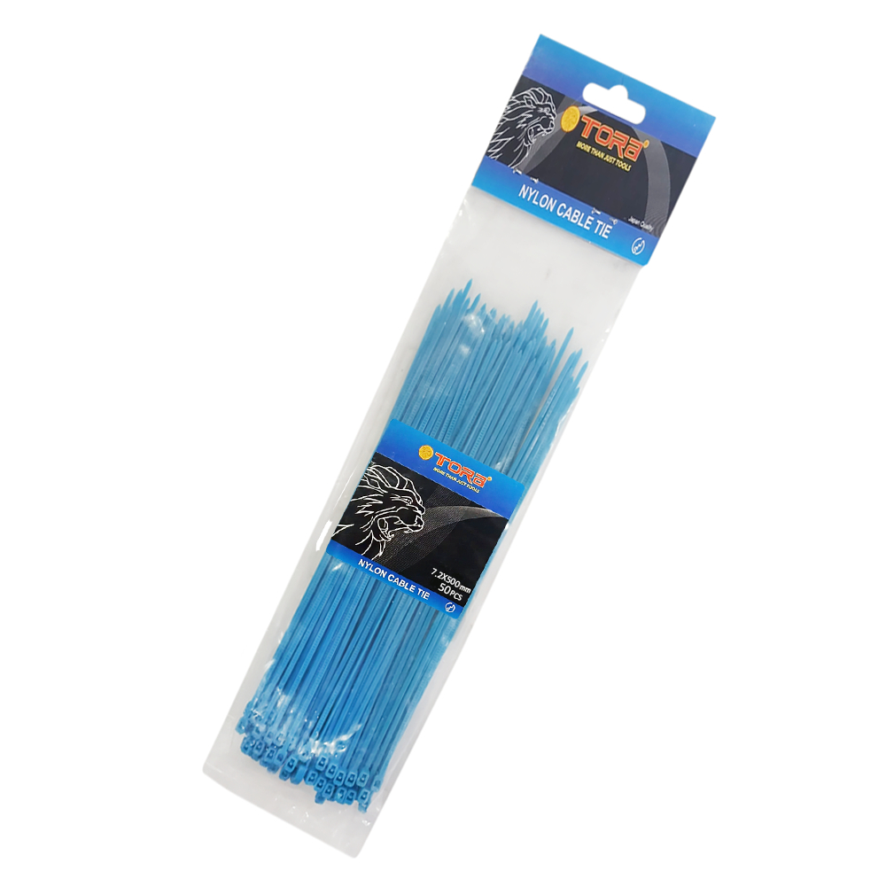 

TORA Kabel Tis Nylon 7.2 x 500 mm - Tali Ikat Warna Biru 50 Pcs