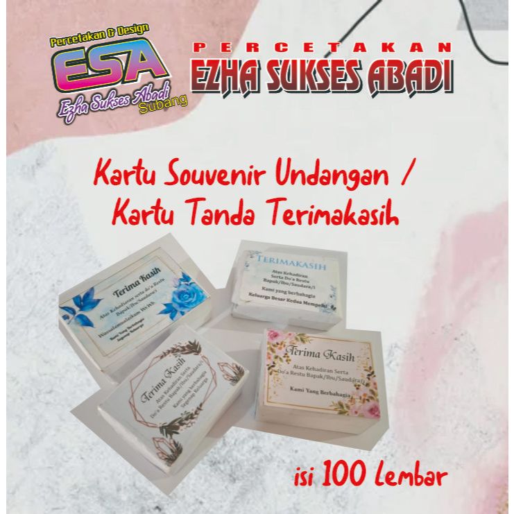 SOUVENIR UNDANGAN/TERIMAKASIH/KARTU UCAPAN
