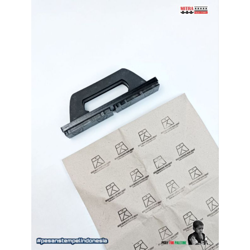 

Stempel Bungkus Nasi ukuran mak 28x5 Desain Customer