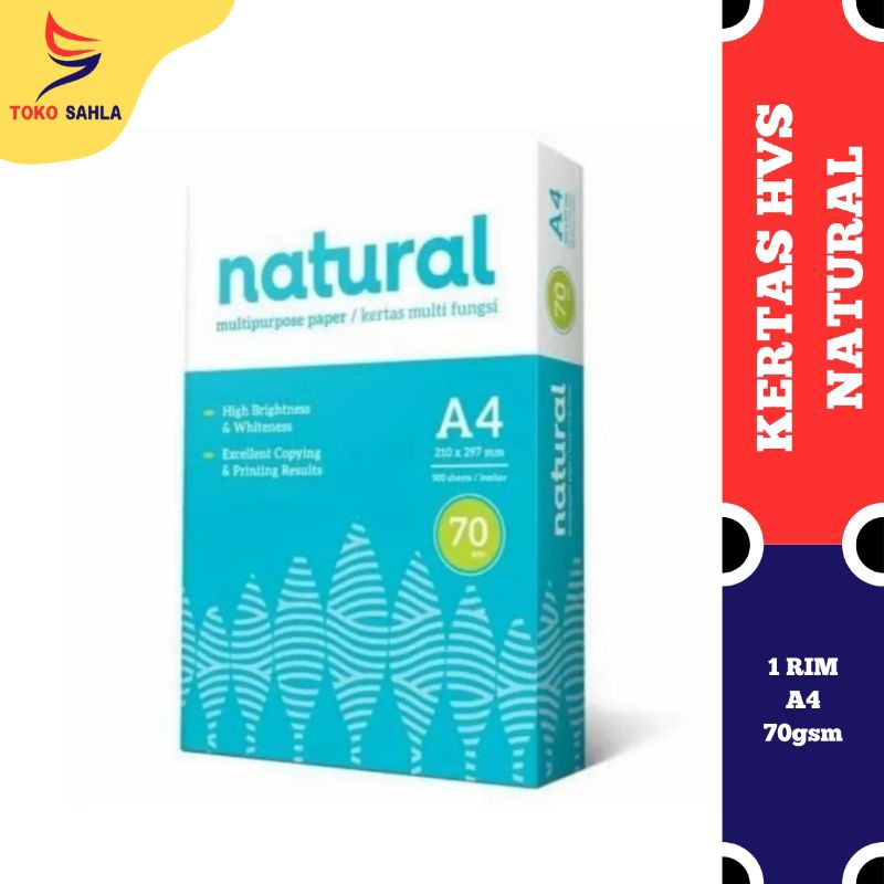 

Kertas HVS natural A4 1rim 70gsm / HVS natural murah berkualitas