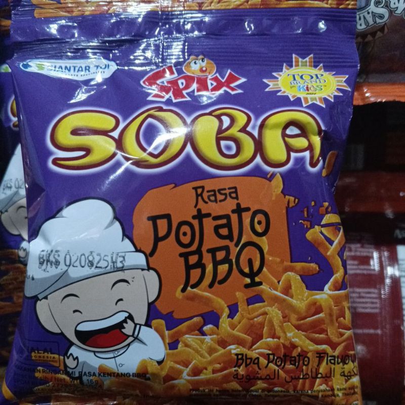 

Snack Spix Soba rasa kentang BBQ 10x18gr Rencengan