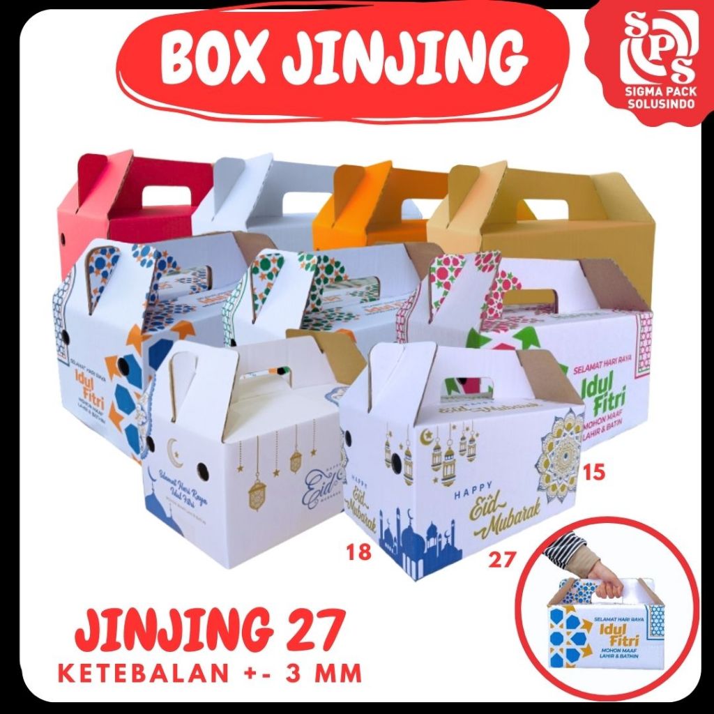 

Box 27x18x15 (Jinjing) Gable Box Kardus Packing/Polos/buah/hampers Lebaran