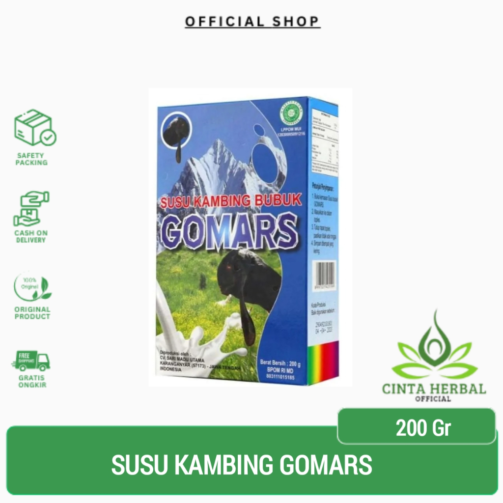 

Susu Kambing Etawa Gomars Rasa Oiginal | Cokelat | Strawberry 200 gr Best Seller..!!