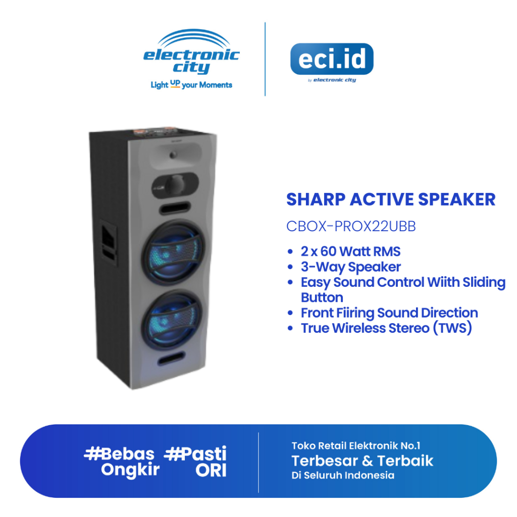 Sharp Active Speaker - CBOX-PROX22UBB