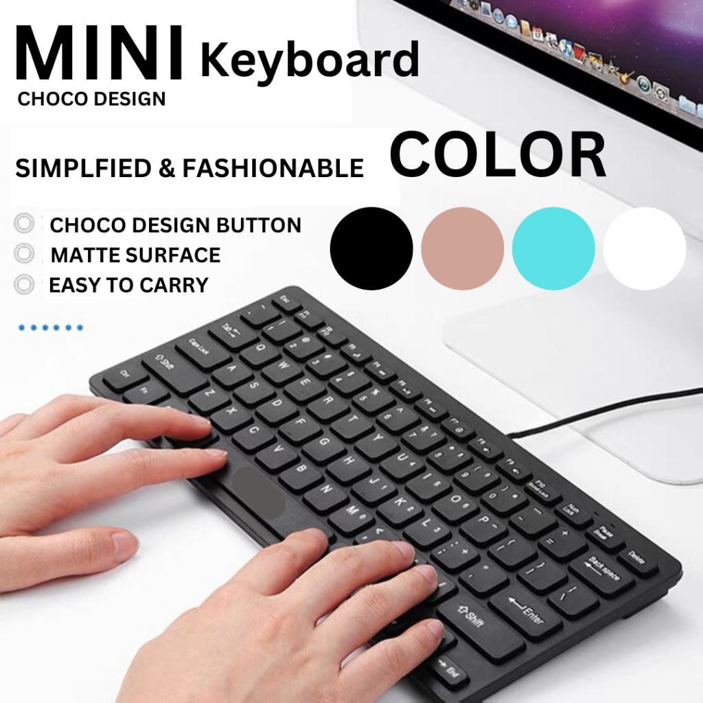 MINI KEYBOARD color Silent Cute Slim USB Wired Keyboard Flat Laptop PC Mini External Compact Keybord
