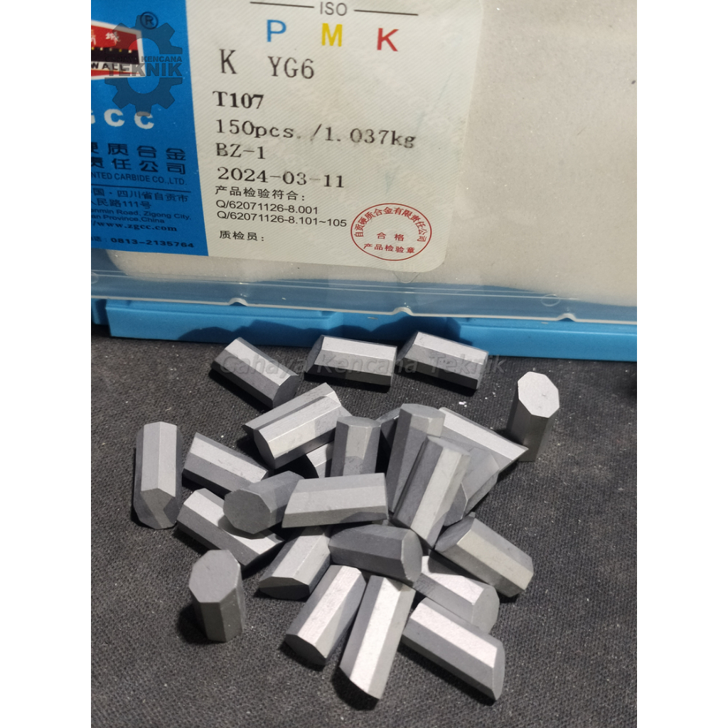 Mata Widia YG6 tipe T107 | T110 widia segidelapan widia pensil mata bor sumur 1kg