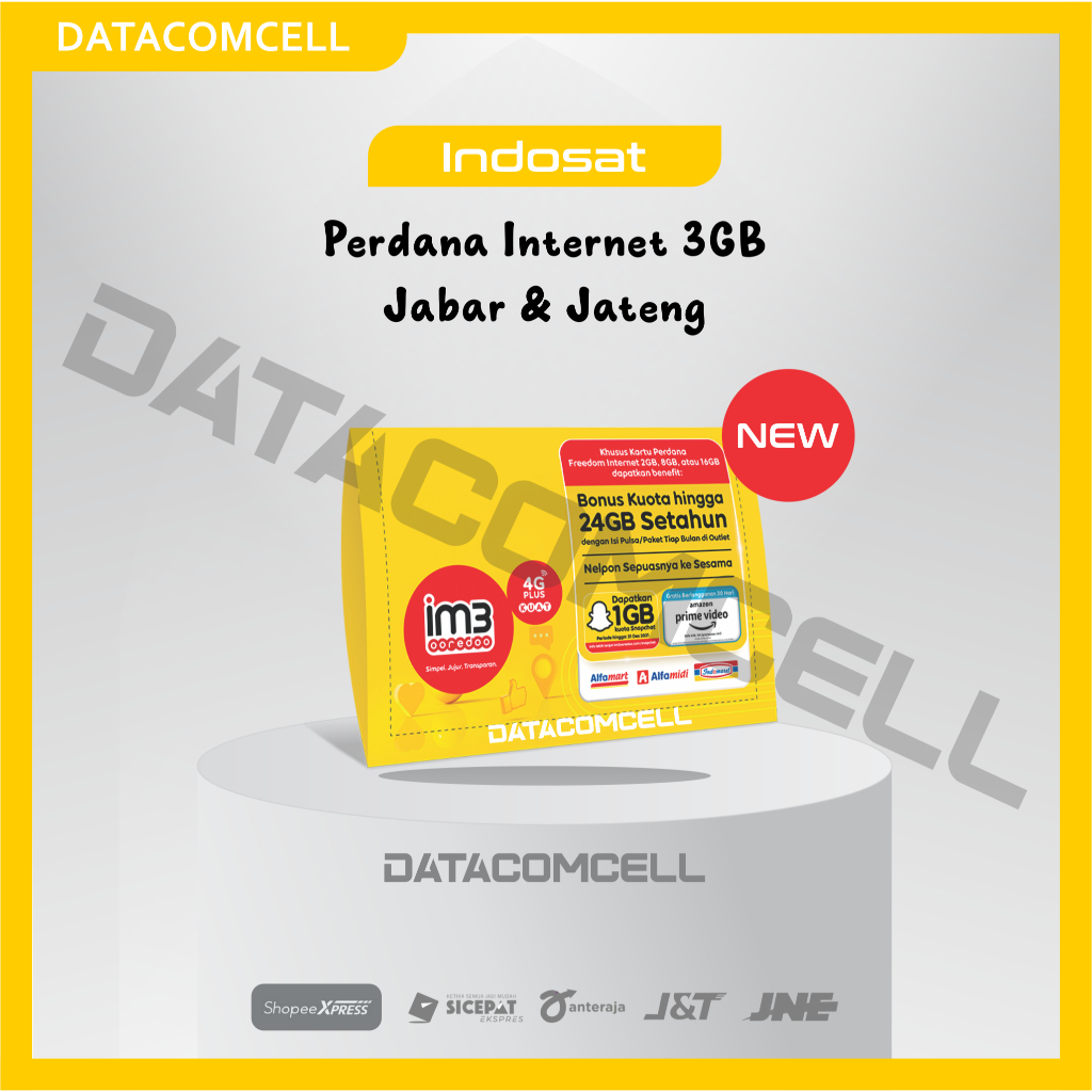 KARTU PERDANA IM3 INDOSAT JABAR - 3GB FREEDOM (10GB Zona)