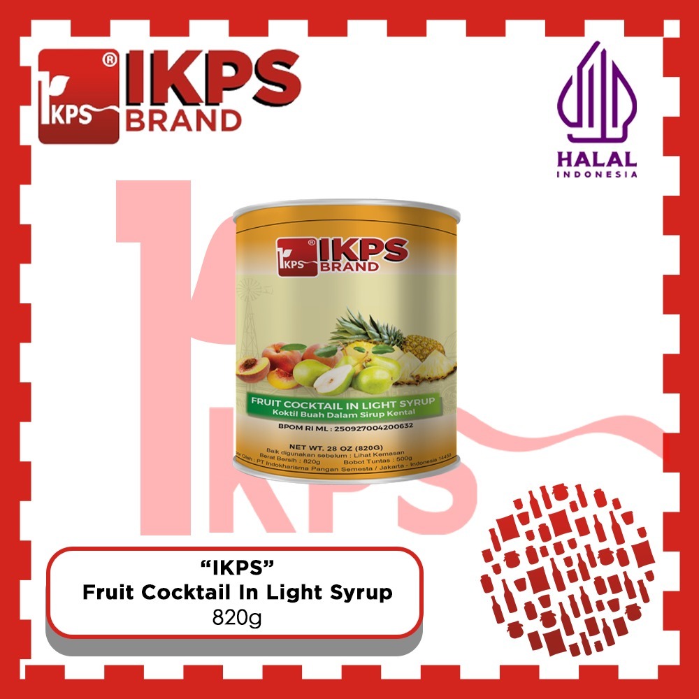 

Ikps Brand Fruit Cocktail In Syrup Buah Campur Kaleng 820gr