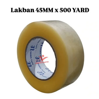 

Lakban Jumbo 500 Yard Bening / 45 mm x 500 yard / Nawa Tape / Perekat Serbaguna
