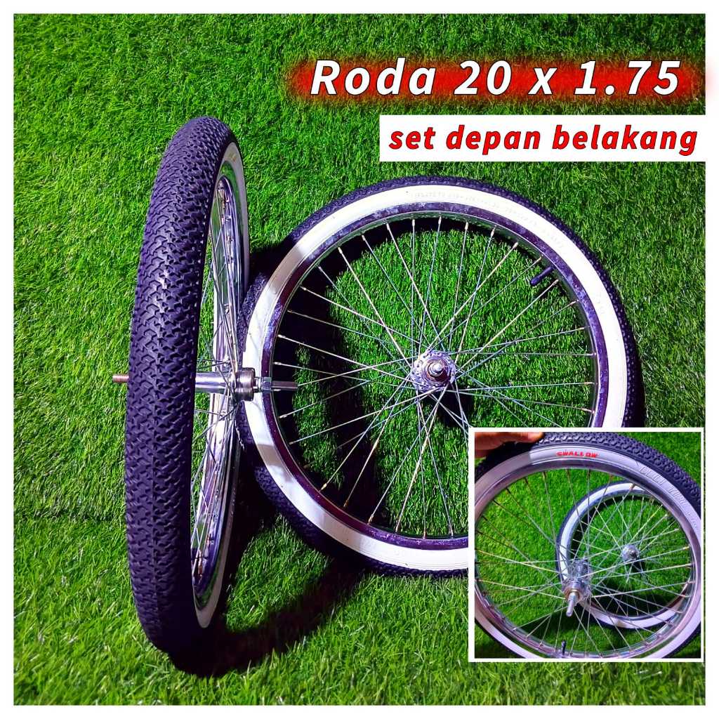 roda sepeda BMX 20X1.75 SWALLOW besi / velg sepeda 20 inch