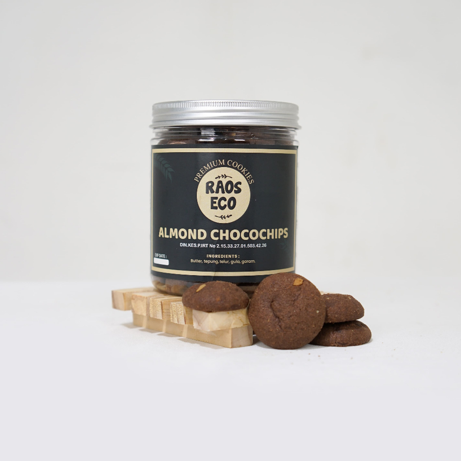 

Almond Choco Cookies - Kue Kering Rasa Cokelat Almond By Raos Eco