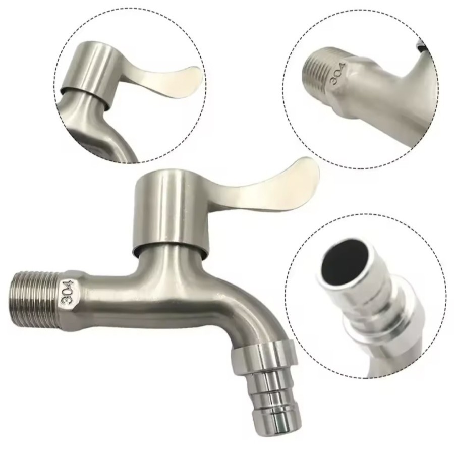 Kran tembok taman stainless 304 keran dinding 1/2inch