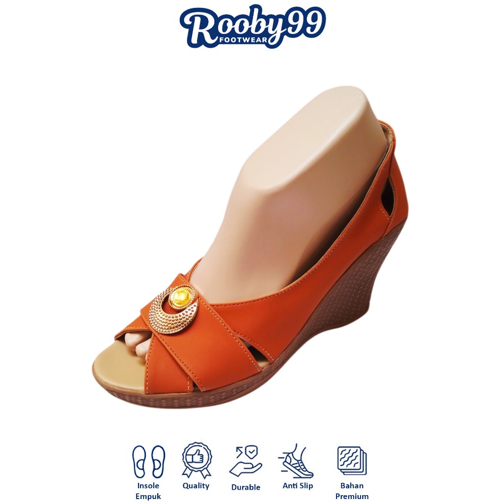 Sepatu High Heels Wanita Sendal Wedges Hak Tinggi 7cm Cewek Kesya 102