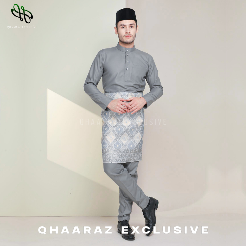BestPromo Raffan Baju Melayu Pria Setelan Koko Muslim Modern Bahan Katun Toyobo Satu Set Pakaian