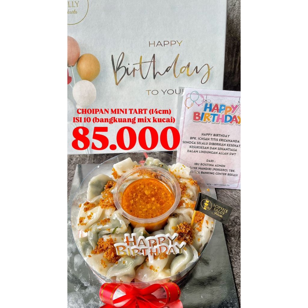 

Choipan MINI TART - Paket / Hampers Birthday Edition - READY Setiap Hari