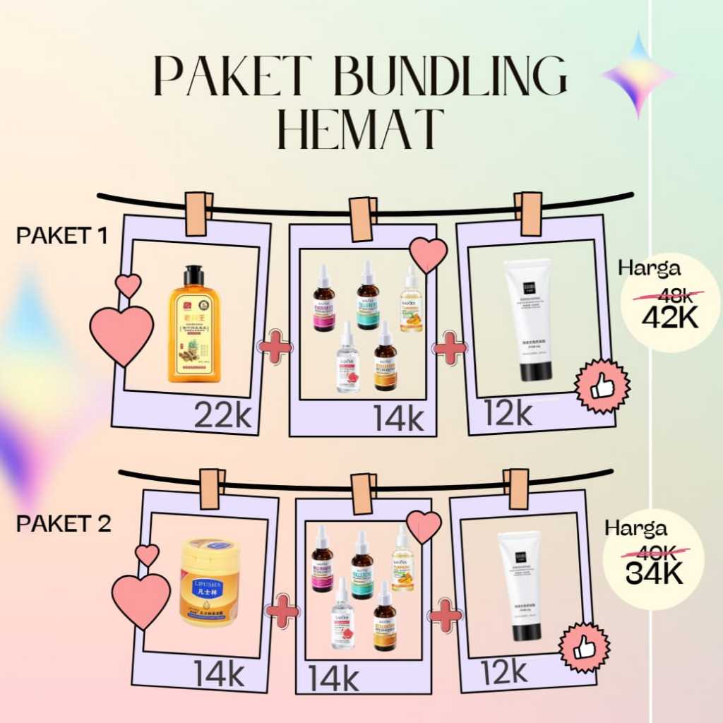 PROMO SPECIAL BUNDLING PAKET HEMAT Lifusha Cream Moisturizing, Serum, Exfoliating Gel, Shampo Ginger