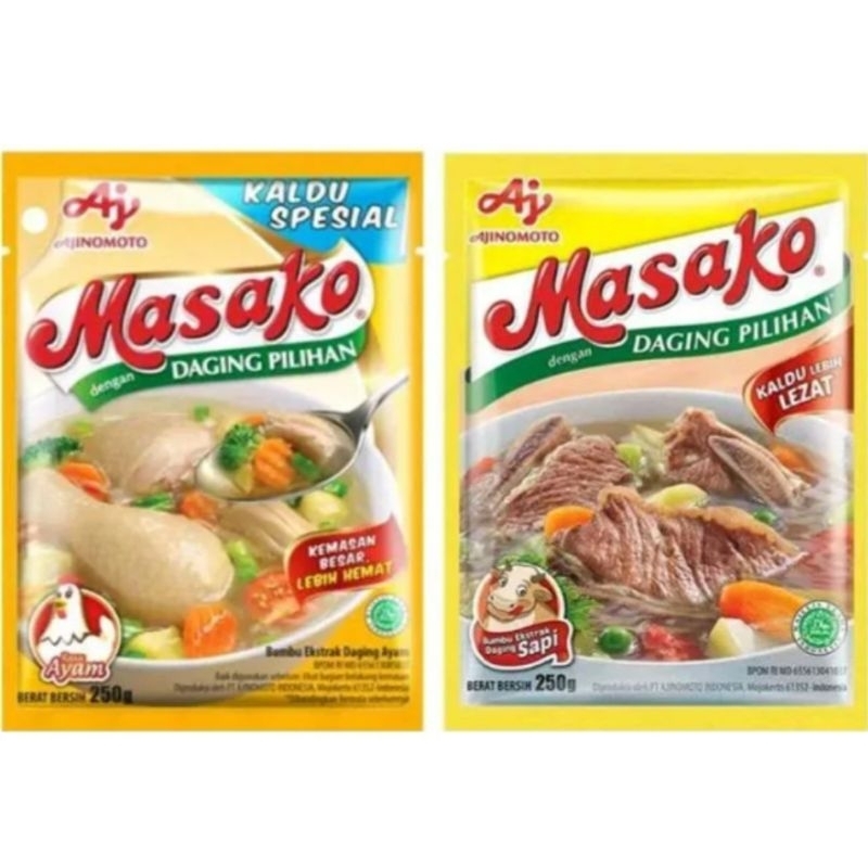 

Masako bumbu kaldu ayam / sapi / bumbu kaldu masako