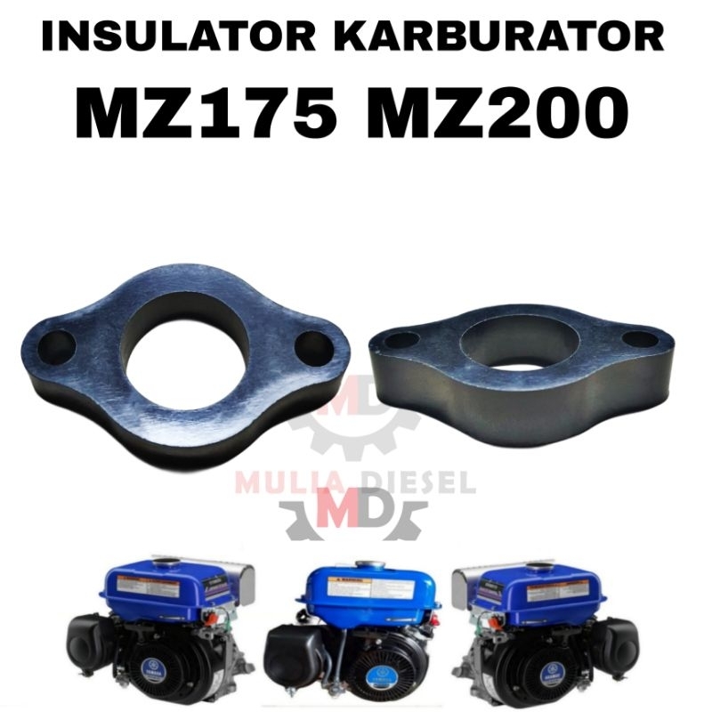 Insulator Fiber Karburator Carbulator MZ175 MZ200 Mesin Penggerak Serbaguna YAMAHA