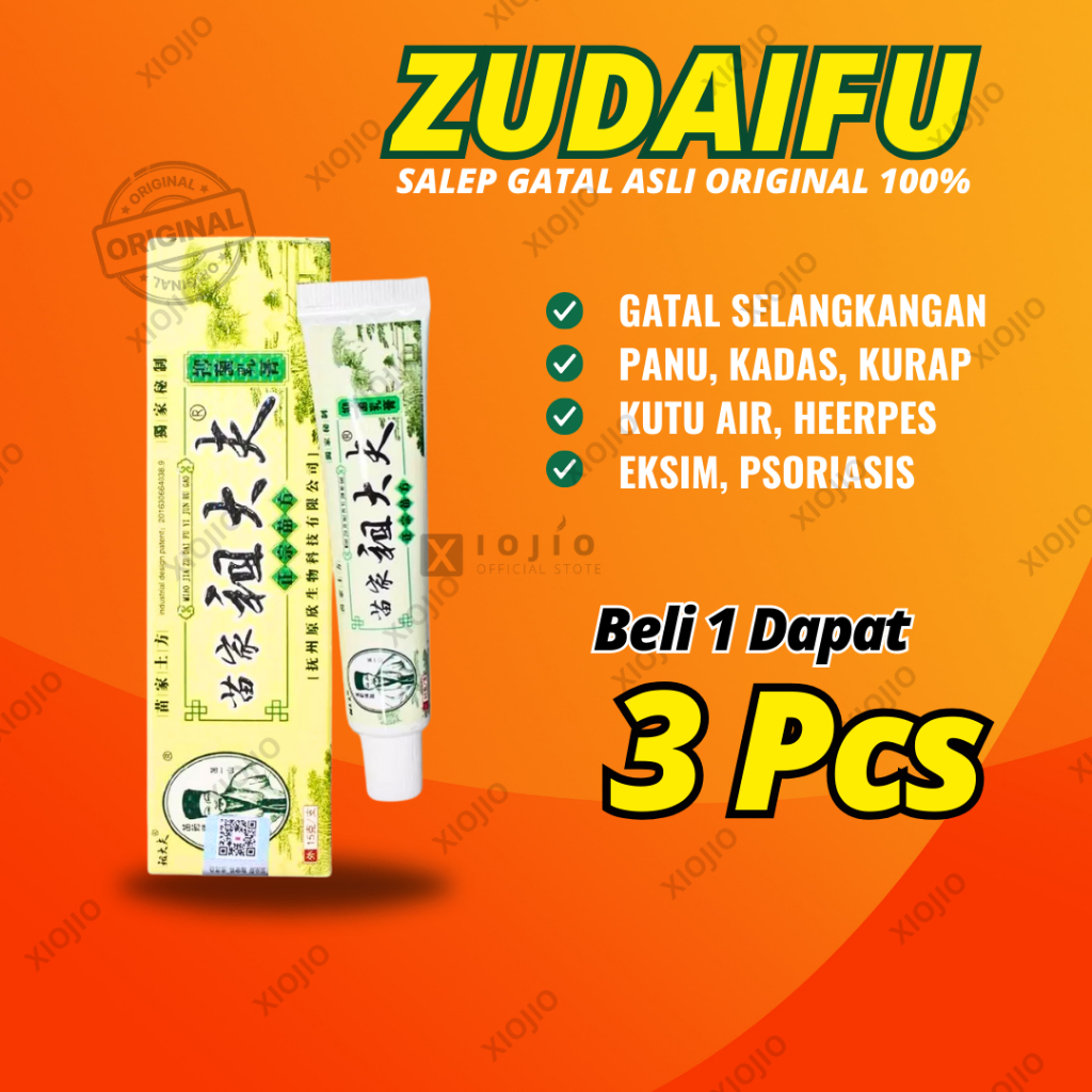 [𝟯𝗣𝗰𝘀] Zudaifu Salep Gatal Gatel Krim Paling Ampuh Salap Chy Gao Untuk Exim Kutu Air Selangkangan