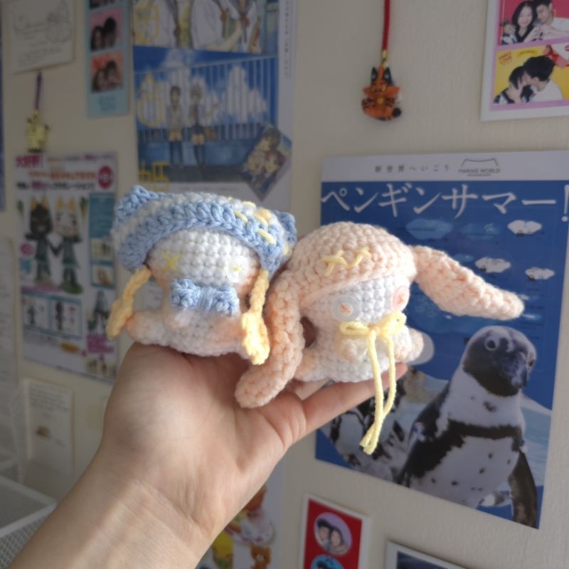 [READY] boneka rajut lucu / cat crochet / cat plush / kawaii / japan / bunny crochet / bunny plush /