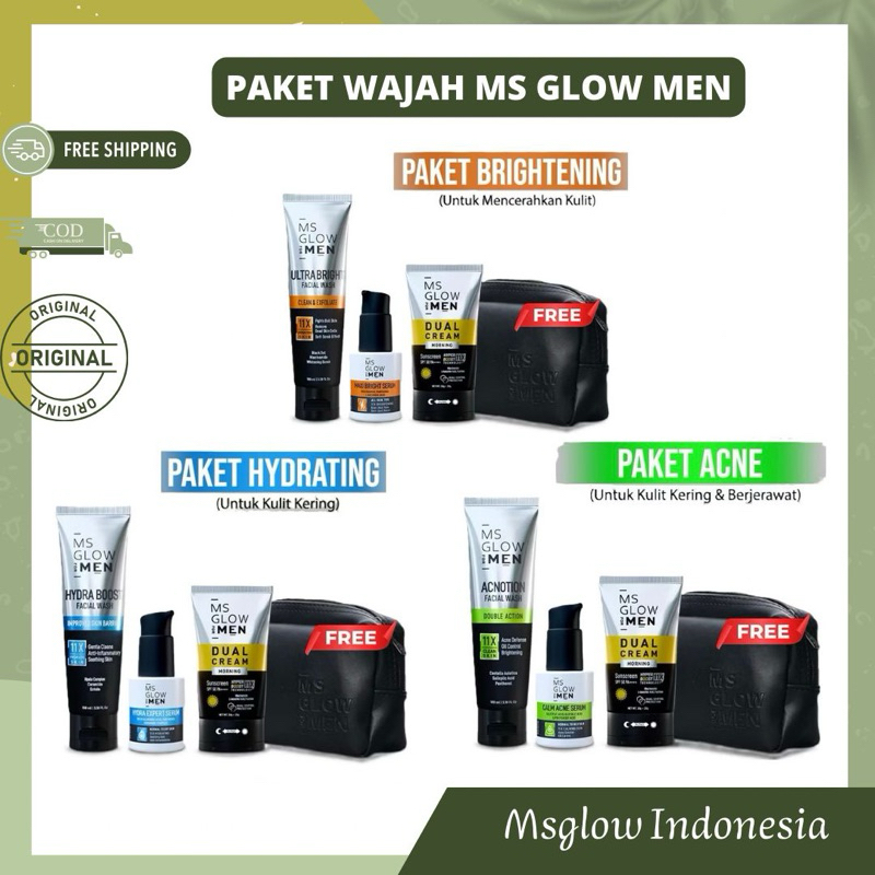 PAKET MS MEN BASIC ISI 3 / PAKET MEN / PAKET MS GL0W MEN