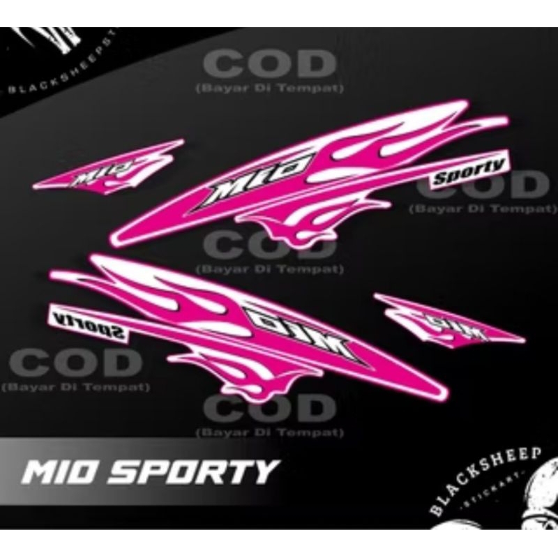 Striping Mio Sporty Variasi Stiker Motor Yamaha Mio Sporty Mio Smile Lis Cover Body Motor
