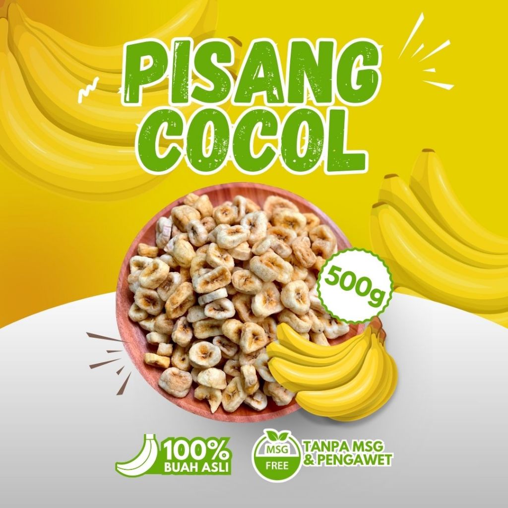 

(500g) Keripik Pisang Gendut Krispi - Cemilan Buah Enak & Renyah