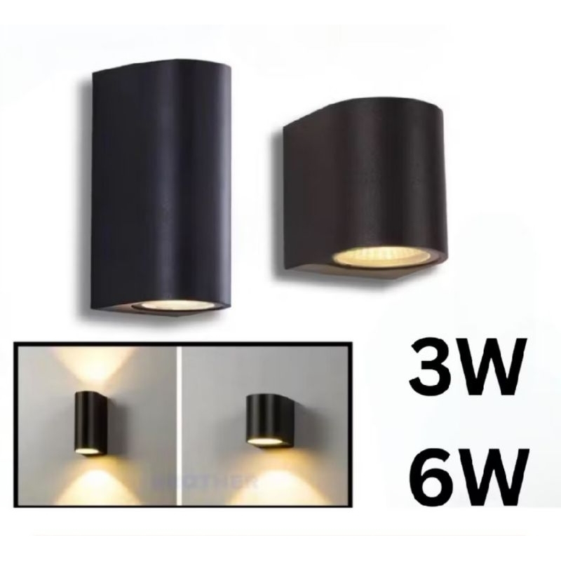 Lampu Dinding LED 3W 6W COB Bulat Pilar Pagar Outdoor Waterproof Lampu Hias Lampu Taman
