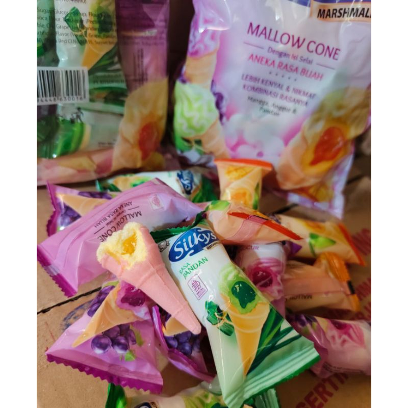 

silky cone marshmallow isi 12 pack snack