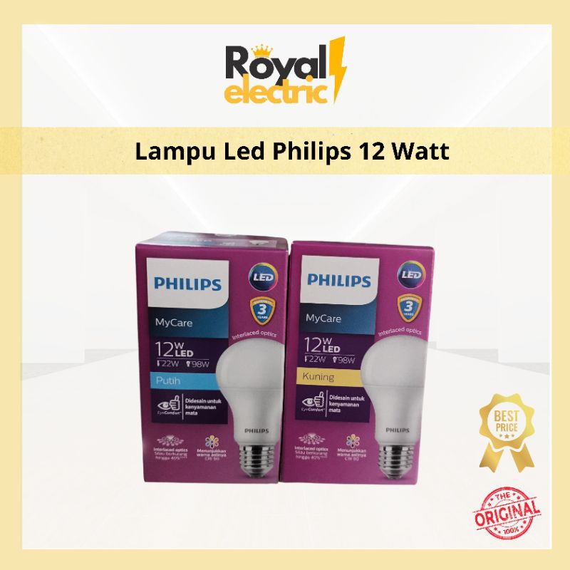 Lampu Led Philips 12 Watt (Cool Daylight & Warm White)