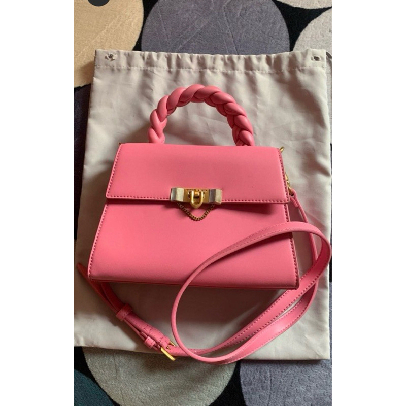 Preloved Tas Charles and Keith Pink Original