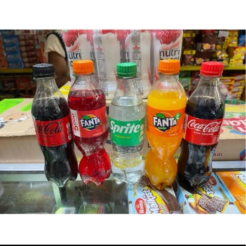 

FANTA/COCA COLA/SPRITE 390ML (ISI 1 PCS)