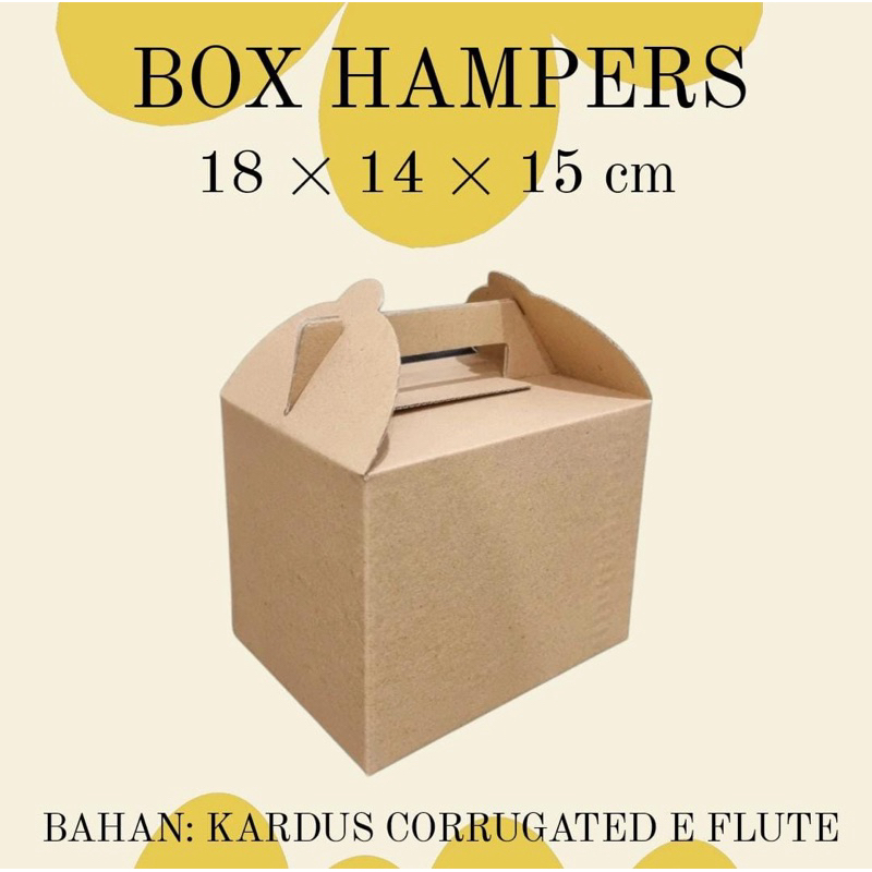 

(MIN ORDER 10 PCS) GABLE BOX 18x14x15 / BOX HAMPERS PARCEL LEBARAN IDUL FITRI NATAL
