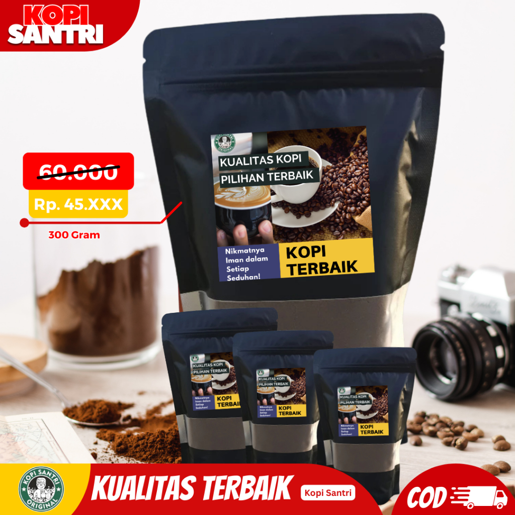 

(BISA COD) KOPI JEPARA 300 GRAM / KOPI ROBUSTA ORIGINAL / KOPI KHAS PESANTREN / KOPI SANTRI