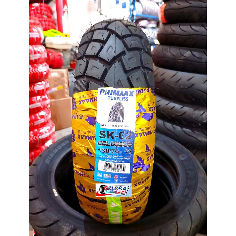 Ban Primaax Sk-62 130/70-13 Tubeless Ban Montor NMAX PCX Ban Ring 13 ban primaax 130/70-13 ban tubel