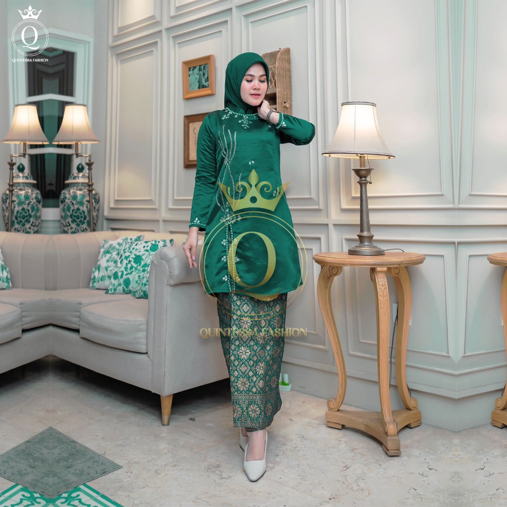 Setelan Kebaya Melayu Manik | Baju Kurung Melayu Songket | Kebaya Kurung Melayu Payet | Kebaya Mewah