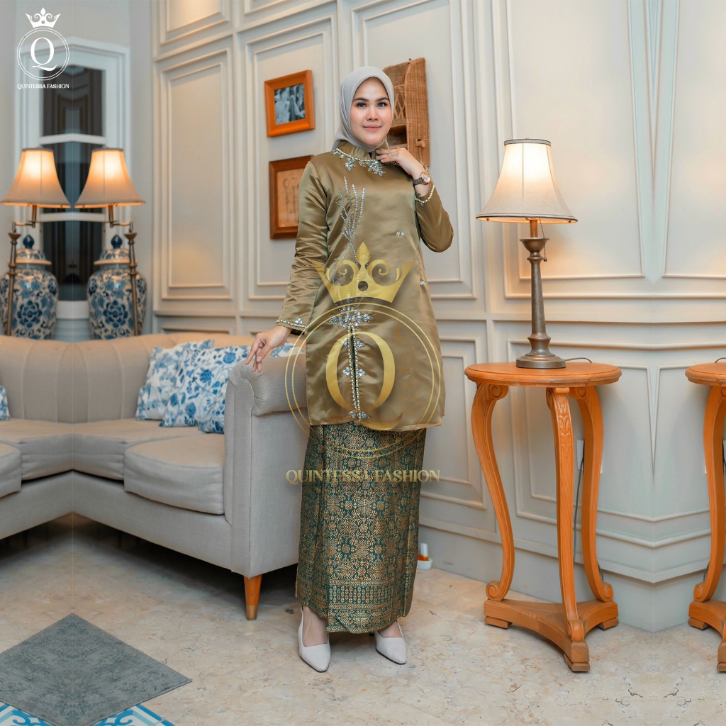 Setelan Kebaya Melayu Manik | Baju Kurung Melayu Songket | Kebaya Kurung Melayu Payet | Kebaya Mewah