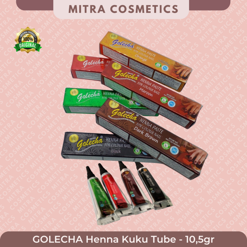 [Mitra Cosmetics] GOLECHA NAIL HENNA TUBE PASTE / HENNA KUKU GOLECHA / HENNA KUKU INSTANT