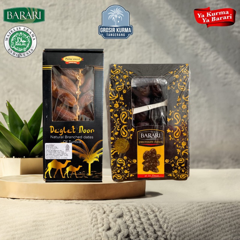 

PAKET BUILDING Kurma Palm Sweet 500Gr Tangkai Tunisia + Kurma Barari Mozafati / Bam / Anggur (Barari Bam) 625Gr Iran