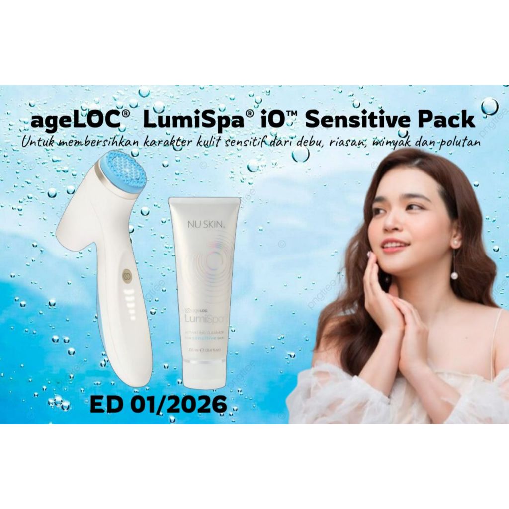 Cleanset + Alat NU SkIn ageLOC LumiSpa iO Sensitive Pack