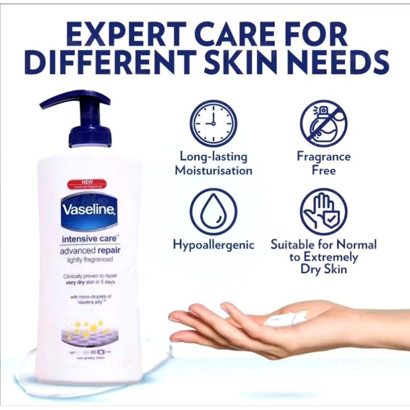 400ml Vaseline Intensive Care Advanced Repair Lightly Fragranced